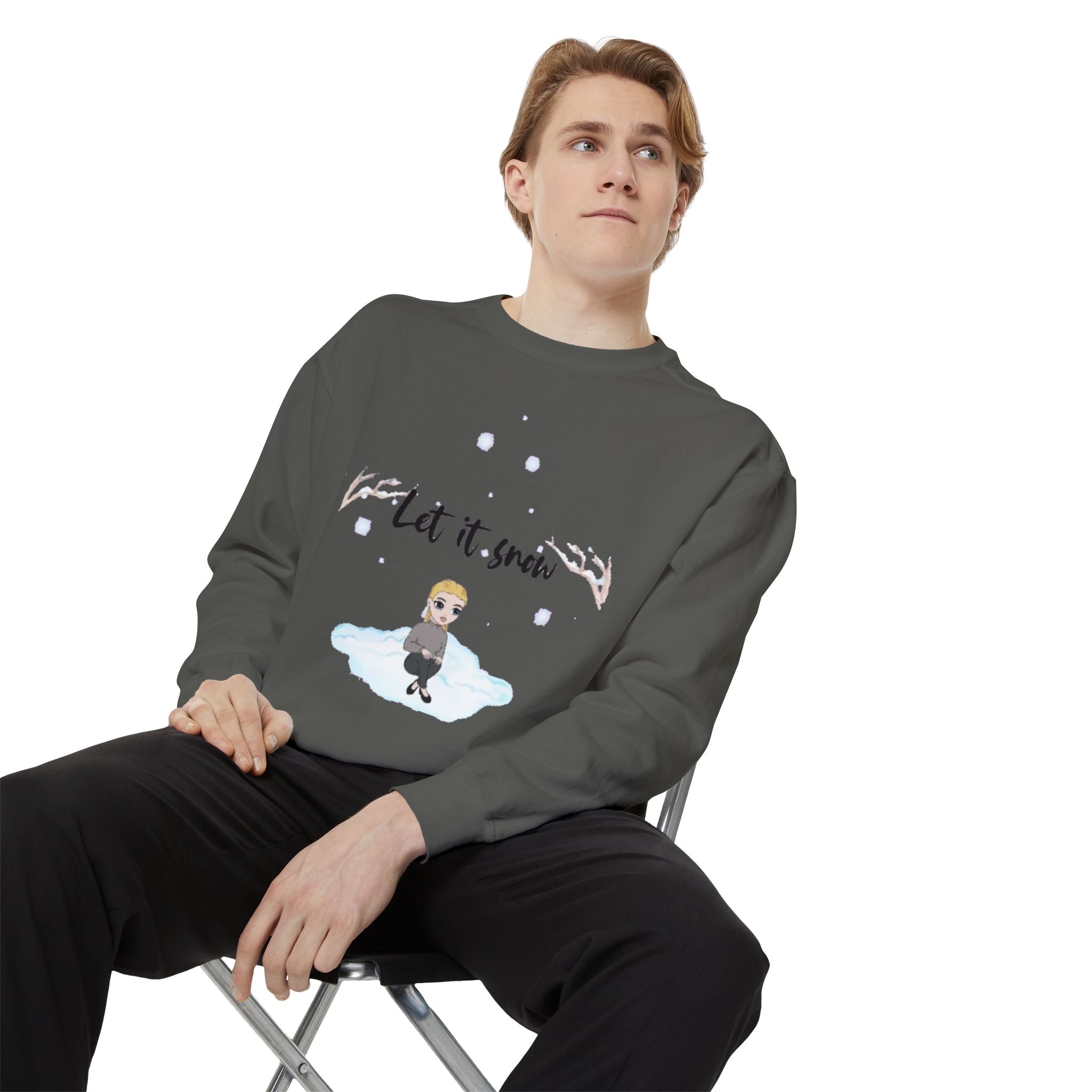 Halloween is Better with a Cat | Unisex Garment-Dyed Sweatshirt
